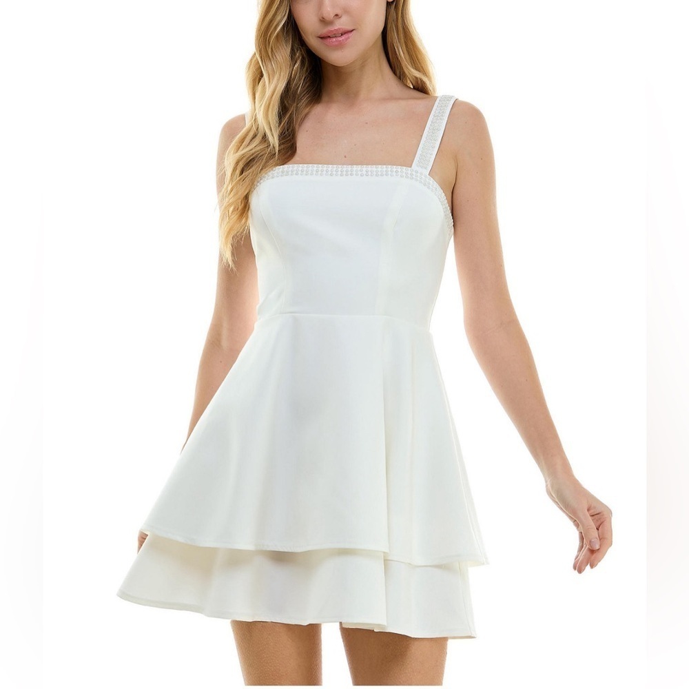NWT - City Studio Juniors Imitation Pearl Beaded Fit & Flare Dress - Size 13/14